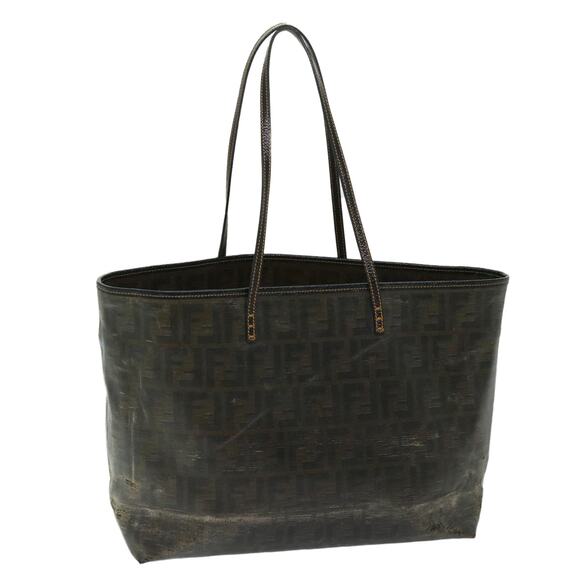 FENDI Zucca Canvas Tote Bag Brown - Picture 1 of 12